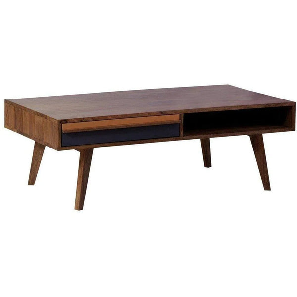 45 Inch Coffee Table Brown Mid-Century Modern Coffee Tables LOOMLAN By Moe's Home