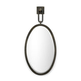 Tobago Iron Framed Oval Wall Mirror-Wall Mirrors-Wildwood-LOOMLAN