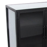 47 Inch Cabinet Black Industrial Accent Cabinets LOOMLAN By Moe's Home
