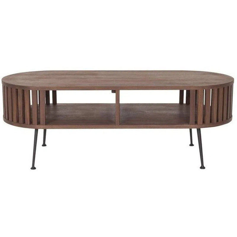 47 Inch Coffee Table Natural Oil Brown Mid-Century Modern Coffee Tables LOOMLAN By Moe's Home