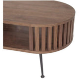 47 Inch Coffee Table Natural Oil Brown Mid-Century Modern Coffee Tables LOOMLAN By Moe's Home