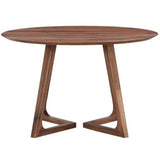 47 Inch Dining Table Round Brown Mid-Century Dining Tables LOOMLAN By Moe's Home