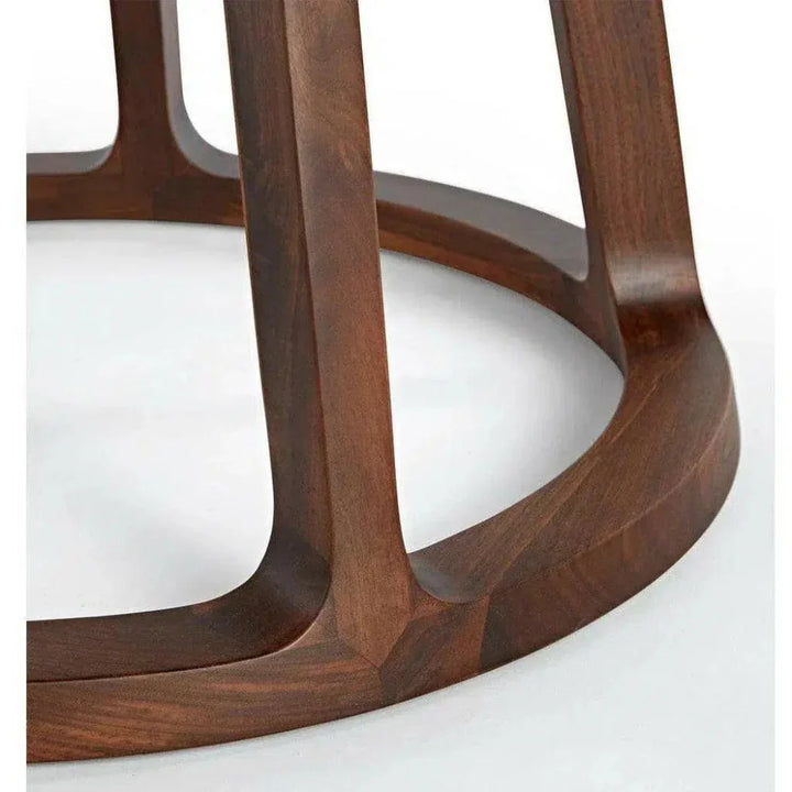 47 Inch Round Dining Table Brown Mid-Century-Dining Tables-Moe's Home-LOOMLAN