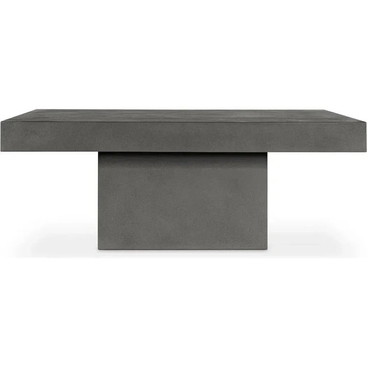 47 in Outdoor Coffee Table Grey Contemporary-Outdoor Coffee Tables-Moe's Home-LOOMLAN