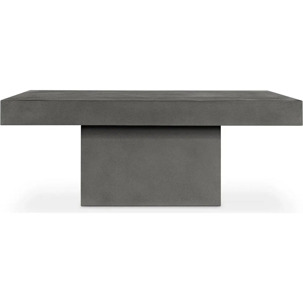 47 in Outdoor Coffee Table Grey Contemporary - LOOMLAN - Moe's Home - Outdoor Coffee Tables