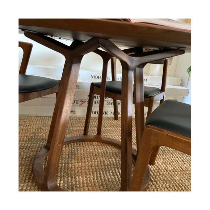 47 Inch Round Dining Table Brown Mid - Century - LOOMLAN - Moe's Home - Dining Tables