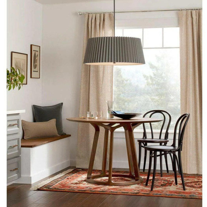 47 Inch Round Dining Table Brown Mid - Century - LOOMLAN - Moe's Home - Dining Tables