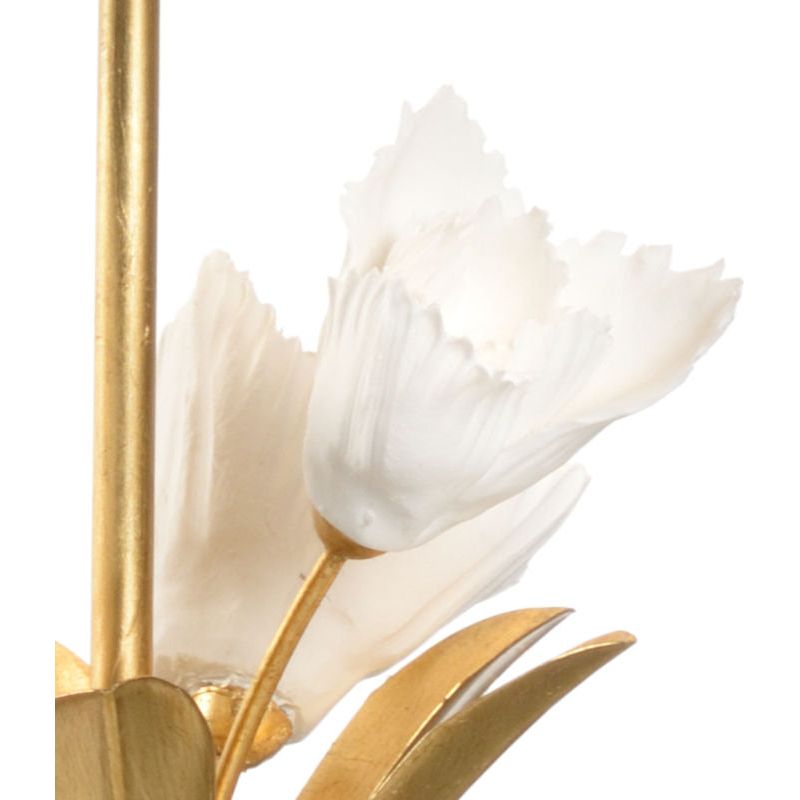 Graceful Tulip Gold Floral Design Table Lamp