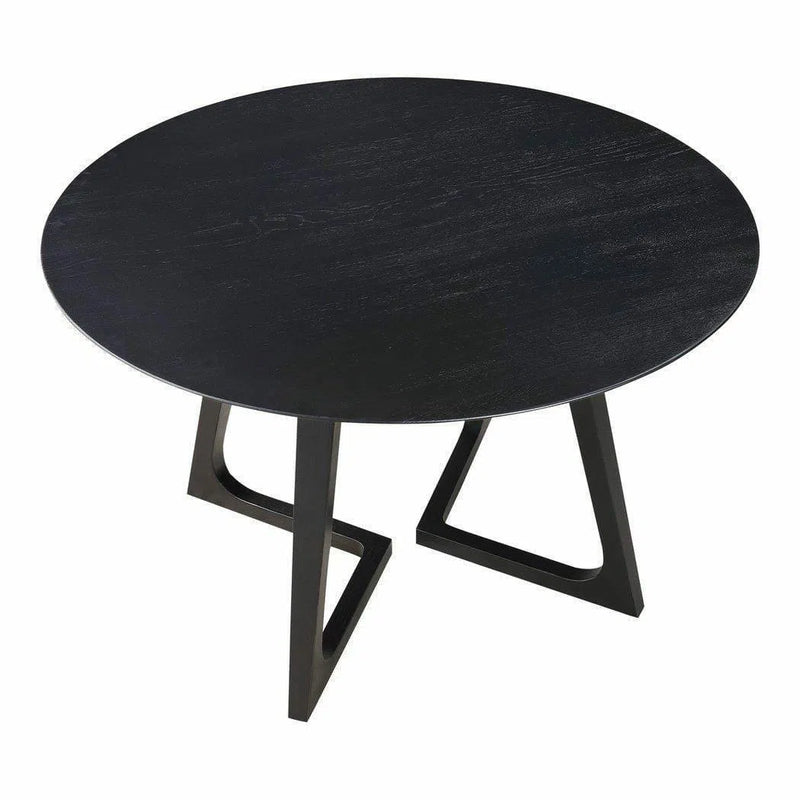 47.5 Inch Dining Table Round Black Mid-Century Dining Tables LOOMLAN By Moe's Home