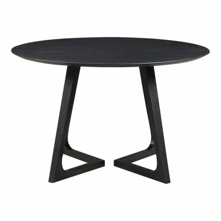 47.5 in Dining Table Round Black Mid-Century-Dining Tables-Moe's Home-LOOMLAN