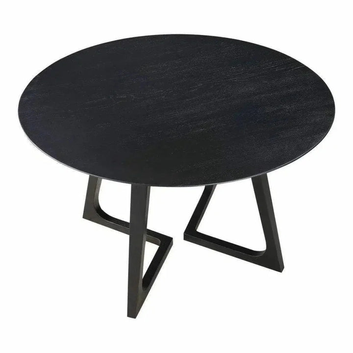 47.5 in Dining Table Round Black Mid-Century-Dining Tables-Moe's Home-LOOMLAN