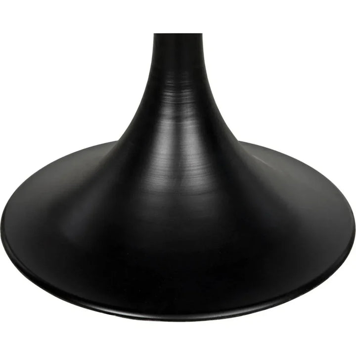 48" Herno Black Steel Dining Table-Dining Tables-Noir-LOOMLAN