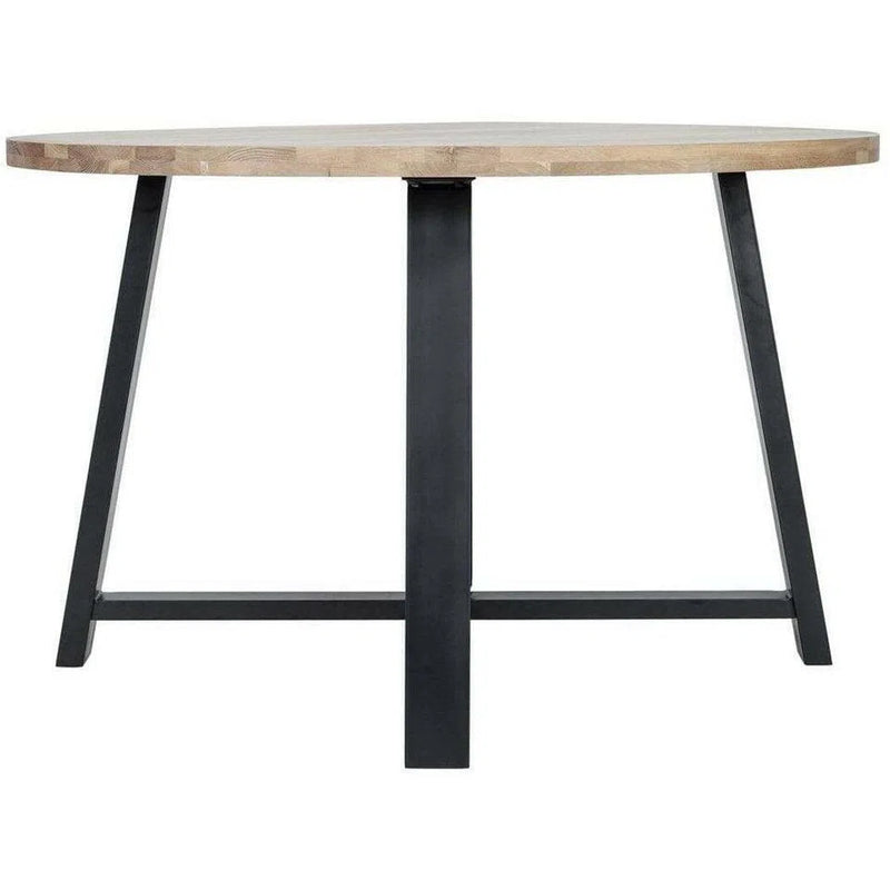 48" Live Edge Round Dining Table for 6 People Dining Tables LOOMLAN By Moe's Home