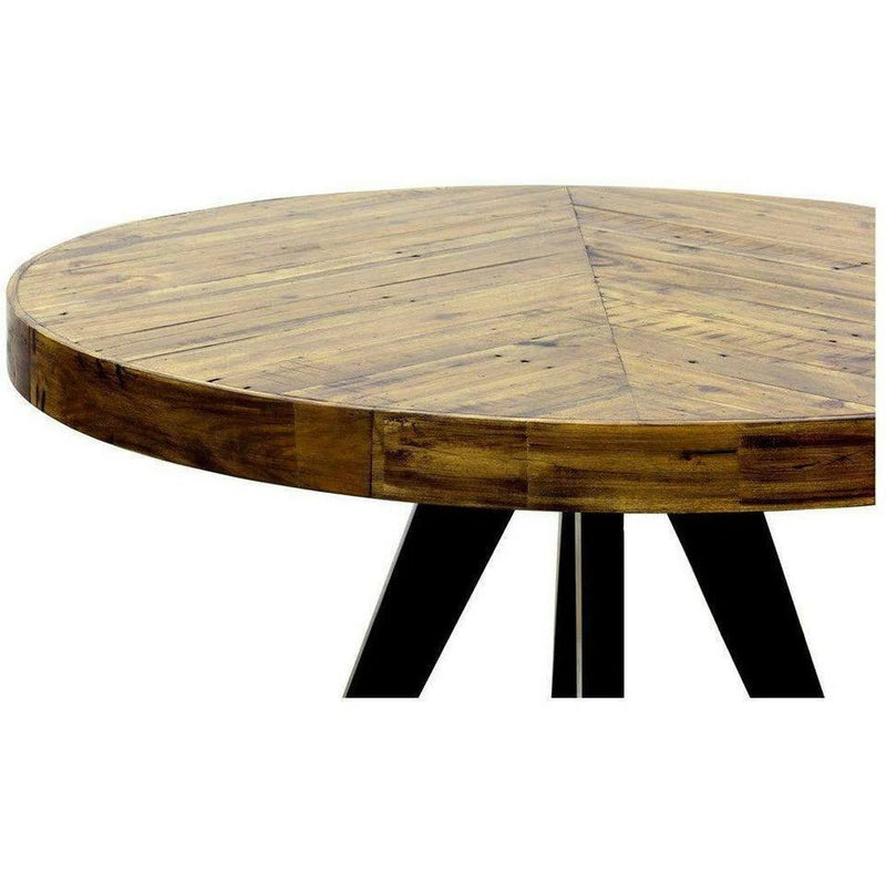 48" Parquet Pattern Round Dining Table in for 4 or 6 Dining Tables LOOMLAN By Moe's Home