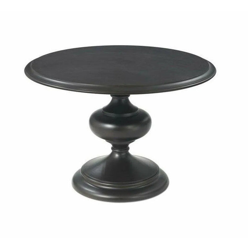 48" Round Wood Top Black Dining Table Grimes Dining Tables LOOMLAN By Bassett Mirror
