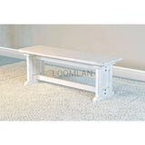 48" White Farmhouse Kitchen and Dining Side Bench (Bench only) Dining Benches LOOMLAN By Sunny D