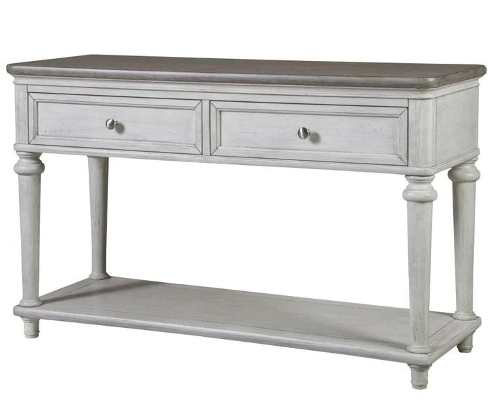 48" White Two - Tone Wooden Sofa Table - LOOMLAN - Panama Jack - Coffee Tables