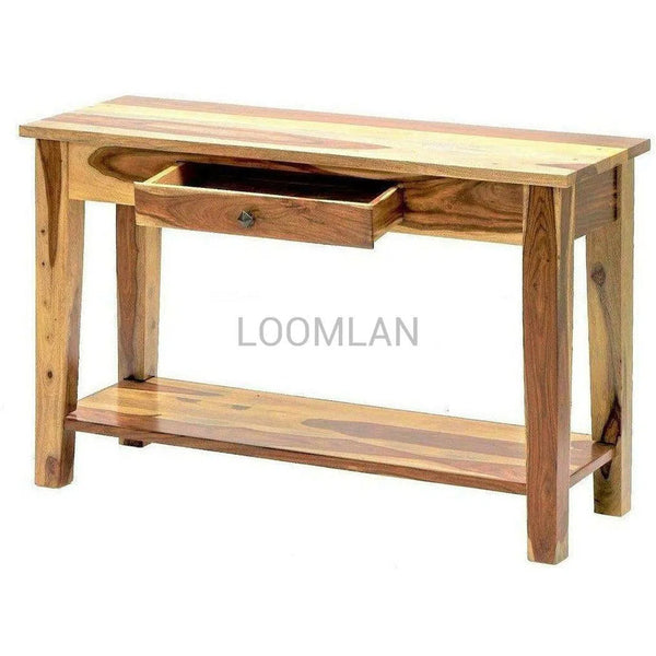 48" Wood modern rustic sofa table with storage Samoa Console Tables LOOMLAN By LOOMLAN