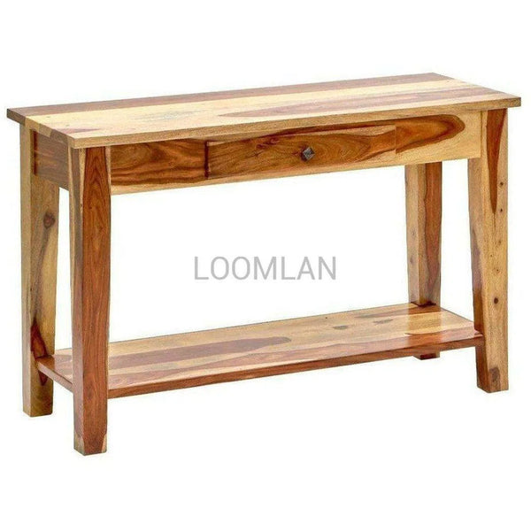48" Wood modern rustic sofa table with storage Samoa Console Tables LOOMLAN By LOOMLAN