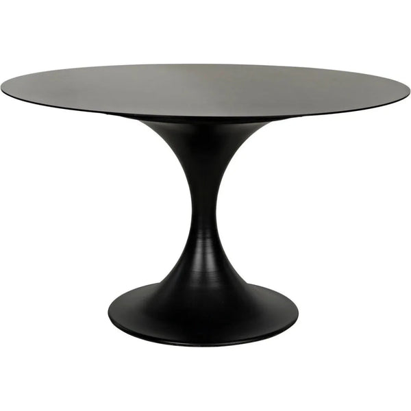48" Herno Black Steel Dining Table - LOOMLAN - Noir - Dining Tables