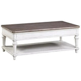 48" White Two - Tone Wooden Cocktail Table - LOOMLAN - Panama Jack - Coffee Tables