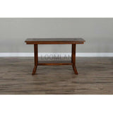 49" Dark Wood Stain Slate Sofa Table Accent Console Table Console Tables LOOMLAN By Sunny D