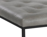 Endall Leather Upholstered Square Ottoman