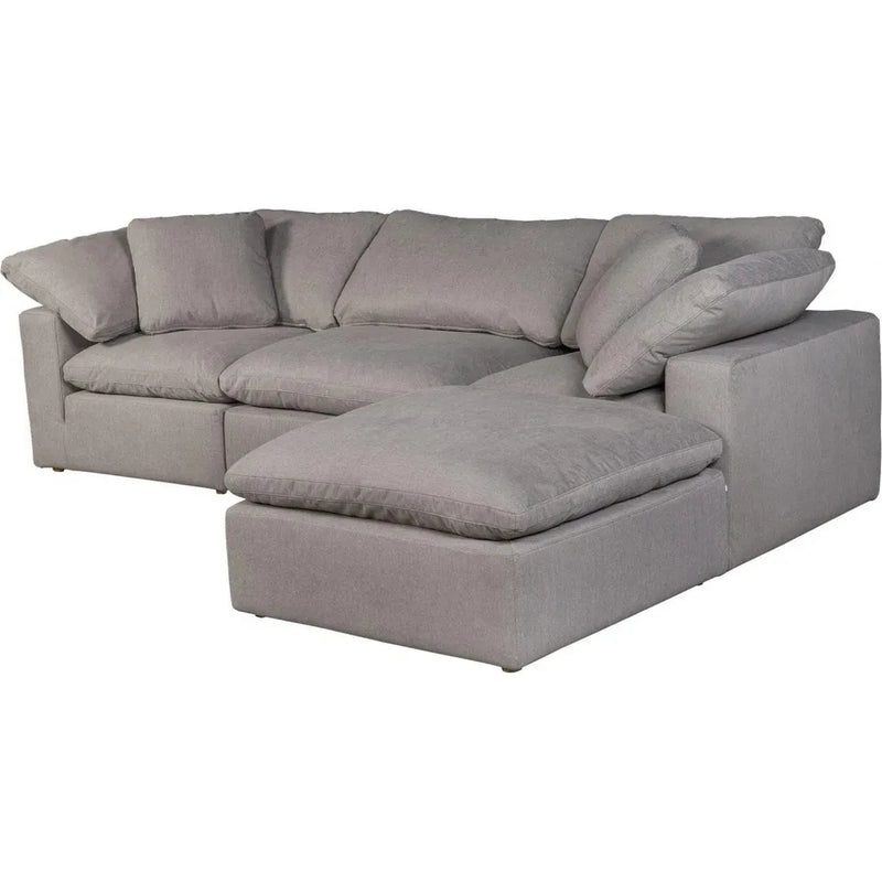 4PC Stain Resistant Grey Modular Lounge