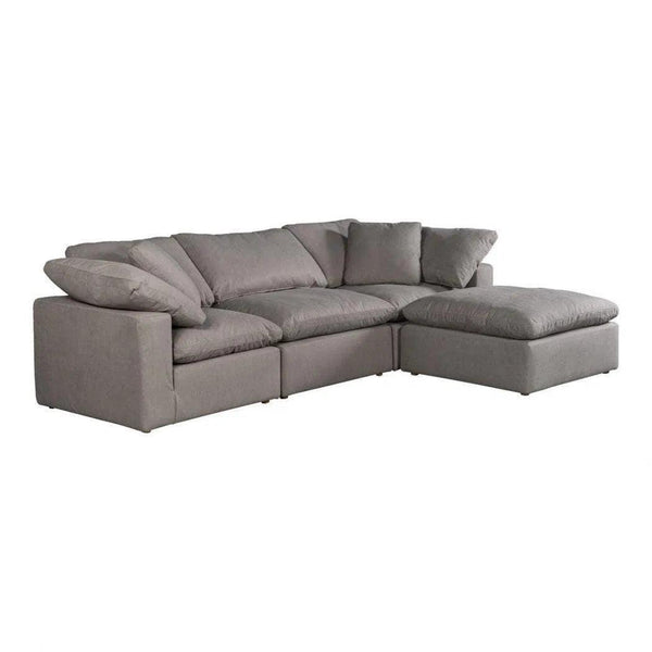 4PC Stain Resistant Terra Grey Modular Lounge