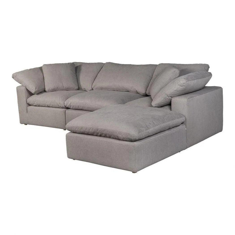 4PC Stain Resistant Terra Grey Modular Lounge