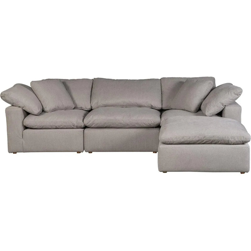 4PC Stain Resistant Terra Grey Modular Lounge