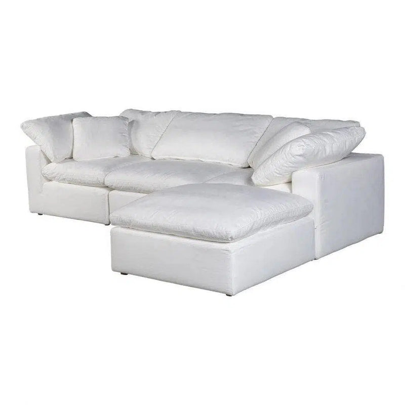 4PC Stain Resistant Terra White Modular Lounge