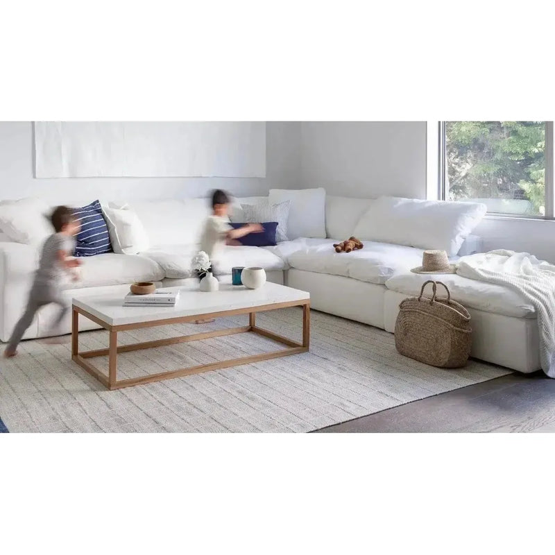 4PC Stain Resistant Terra White Modular Lounge