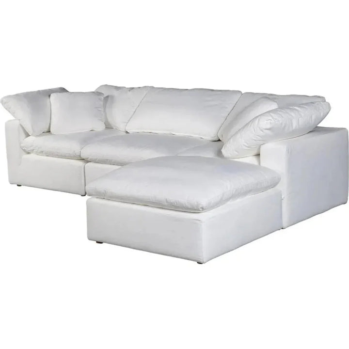 4PC Stain Resistant White Modular Lounge-Modular Sofas-Moe's Home-LOOMLAN
