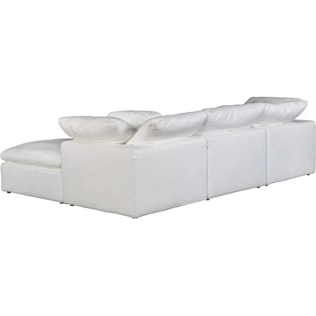 4PC Stain Resistant White Modular Lounge