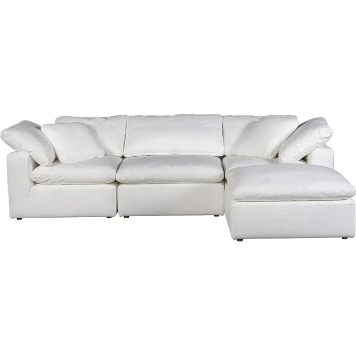 4PC Stain Resistant White Modular Lounge-Modular Sofas-Moe's Home-LOOMLAN