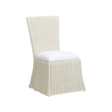 Savannah Handwoven Wicker Made Dining Chair-Dining Chairs-Wildwood-White-LOOMLAN