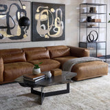 Beau Leather Upholstered Sofa Chaise