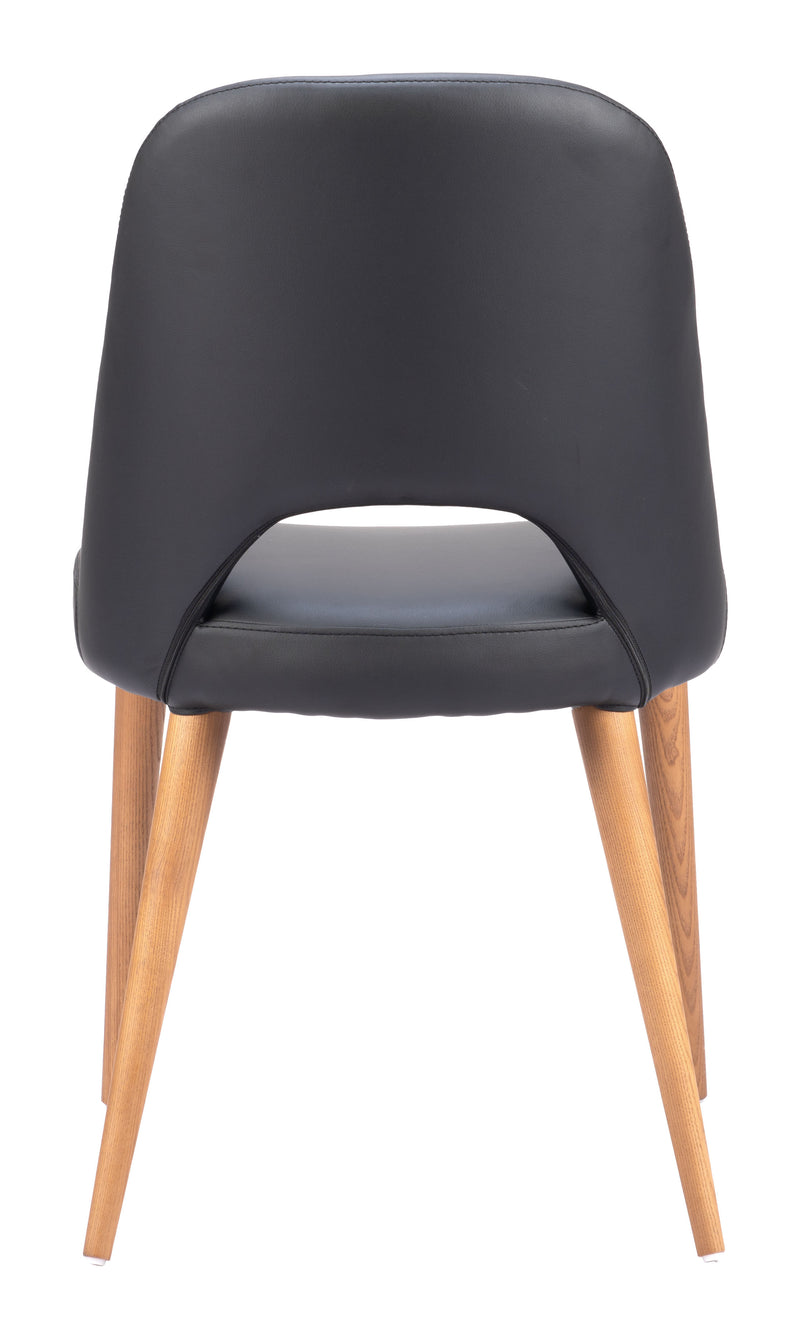 Leith Black Armless Dining Chair (Set of 2)