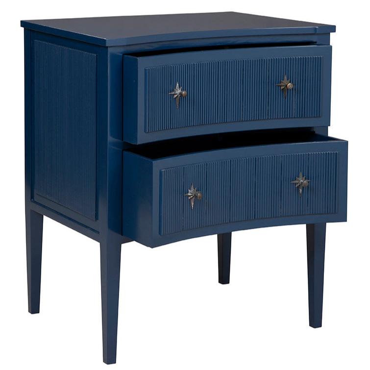 Blue Wooden 2 Drawers Constellation Chest