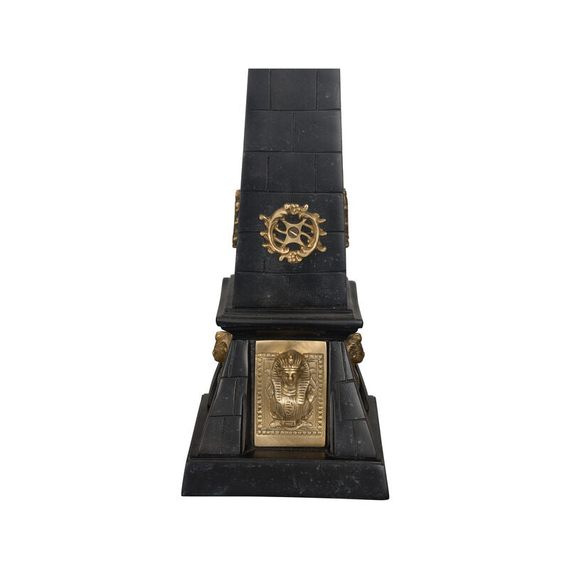 Victory Obelisk Brass Charm Sculpture