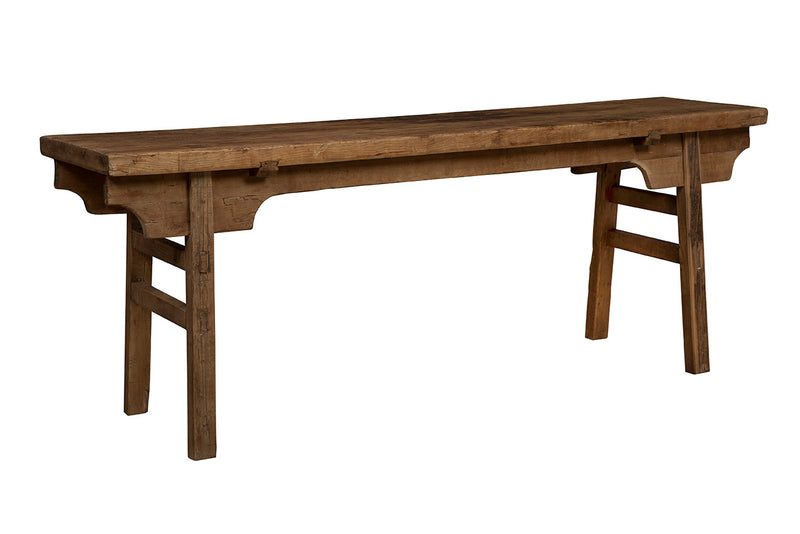 Peasant Wooden Large Rectangular Console Table