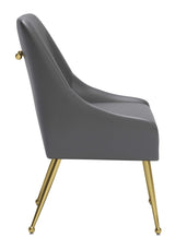 Maxine Gray & Gold Armless Dining Chair