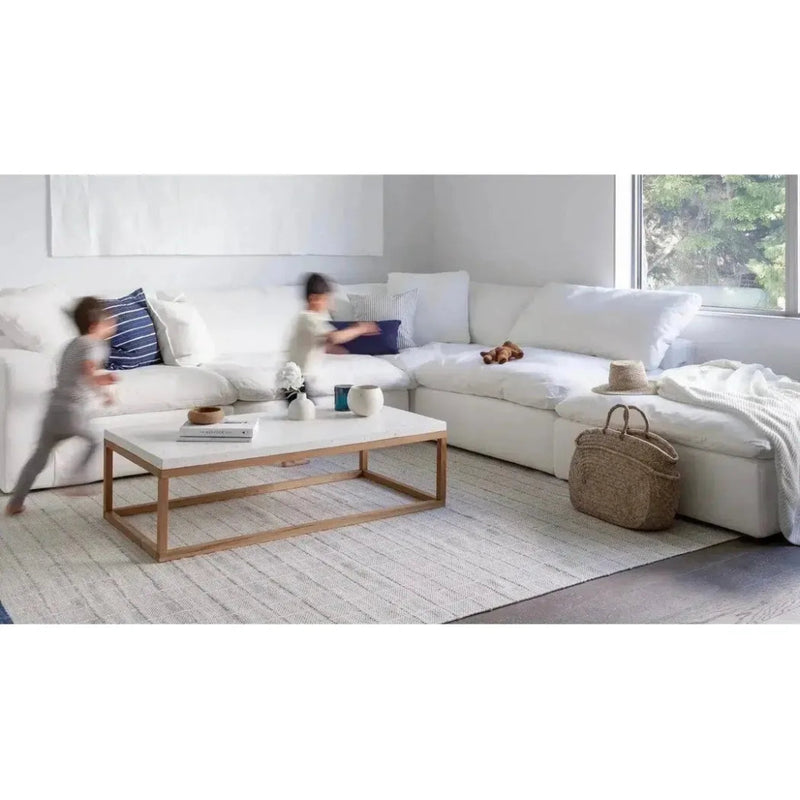 4PC Stain Resistant Terra White Modular Lounge - LOOMLAN - Moe's Home - Modular Sofas