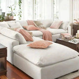 4PC Stain Resistant Terra White Modular Lounge - LOOMLAN - Moe's Home - Modular Sofas