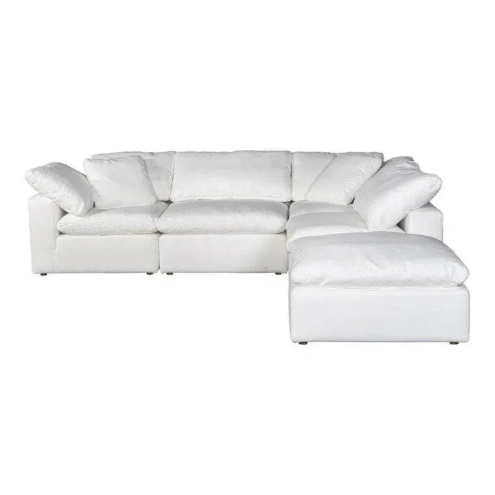 5 PC Set Stain Resistant White Dream Modular-Modular Sofas-Moe's Home-LOOMLAN