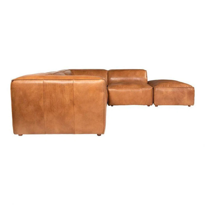 5 Piece Tan Leather Dream Modular Sofa Modular Sofas LOOMLAN By Moe's Home