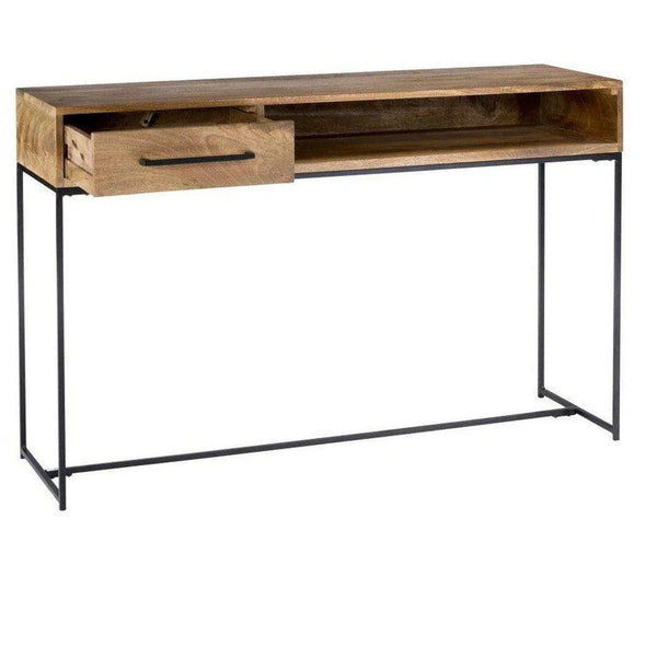 50 Inch Console Table Natural Scandinavian Console Tables LOOMLAN By Moe's Home