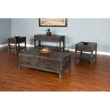 50" Rectangular Distressed Wood Vintaged Coffee Table 5 Drawers Coffee Tables LOOMLAN By Sunny D