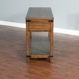 50" Rustic Wood Accent Sofa Console Table Storage Shelf 2 Drawers Console Tables LOOMLAN By Sunny D